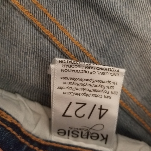 Kensie Embroidered Ankle Jeans - Picture 3 of 4